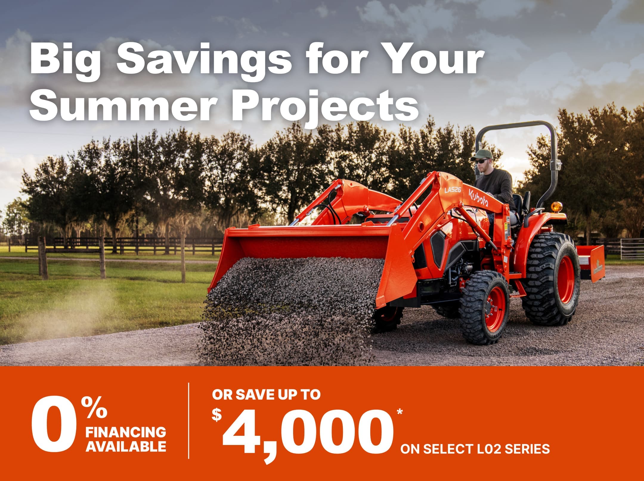 Save on Select L02 Series Tractors
