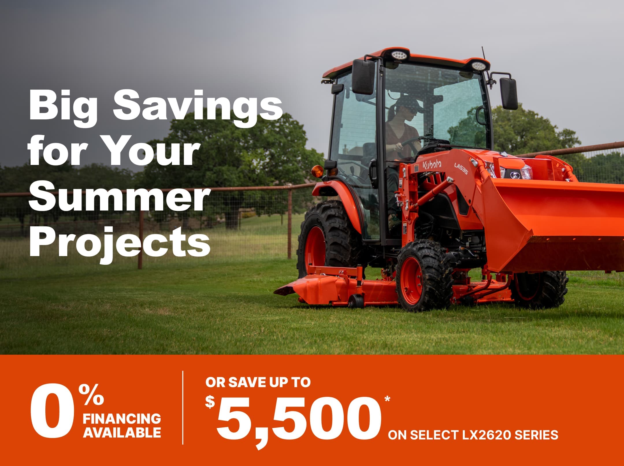 Save on Select LX2620 Series Tractors