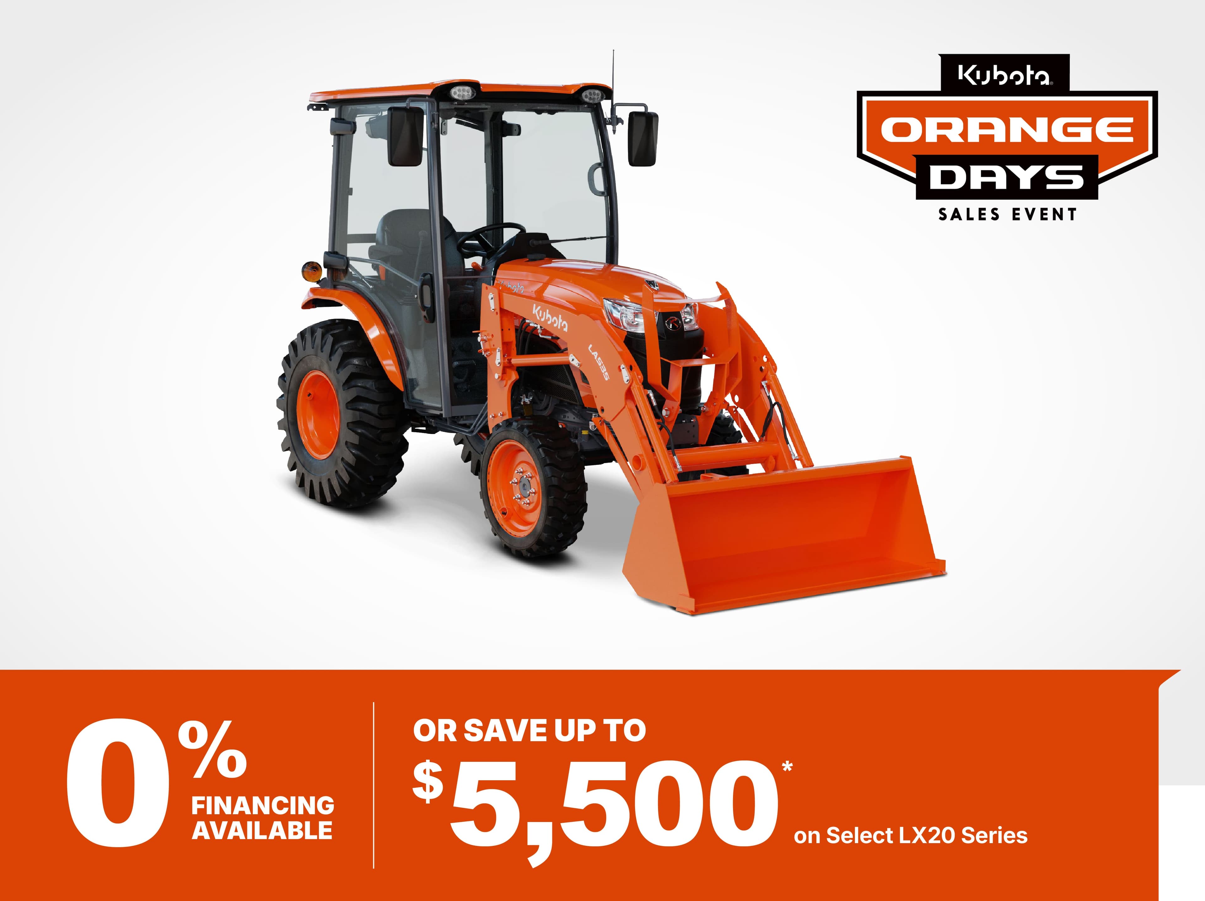 Save on LX2620 Cab Tractors
